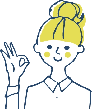OKサインをする女性のイラスト